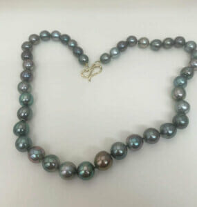 South sea multi color pearl necklace 
