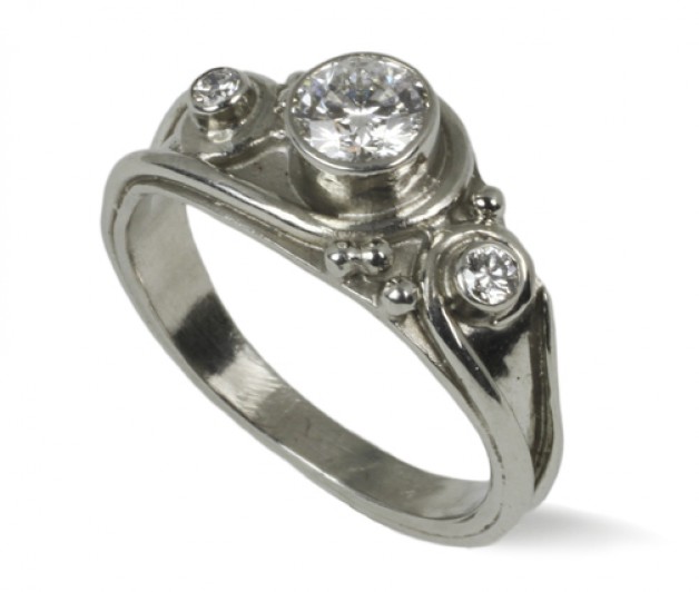 950 platinum ring with Lazare ideal cut diamond available at Daniel R. Spirer Jewelers of Cambridge, Massachusetts