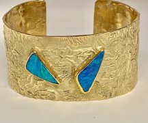 18k and 22k Gold Cuff with Boulder Opals