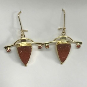 WingedEarrings-OrangeQuartz-Druzes