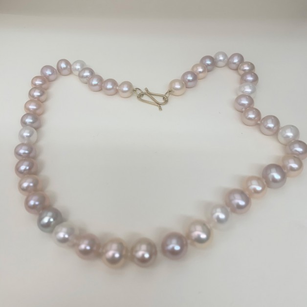 Chinese multicolor freshwater pearl necklace