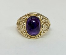 Purple Sapphire Cabochon Ring Purple Sapphire Cabochon Ring