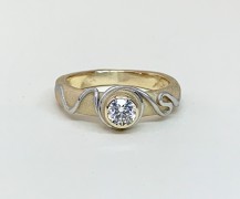 Frosty Gold and Platinum Ring