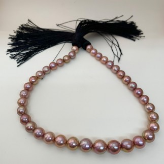 Ready to string bronze Yangtze pearls