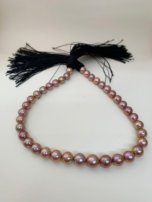 Ready to string bronze Yangtze pearls
