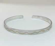 Silver and 18k Gold River Bracelet