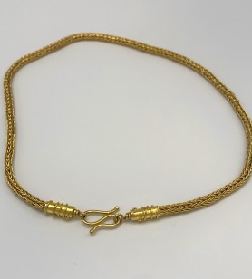 Handmade 22k gold double loop-in-loop chain