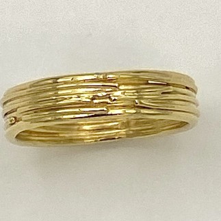 18k yellow gold men's twig band 5-5.5mm wide