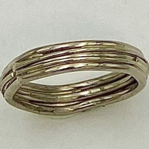 18k palladium white gold wedding band. 4mm wide