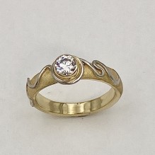 Frosty  Gold and Platinum Diamond Ring
