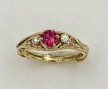 18k Ruby and Diamond Ring