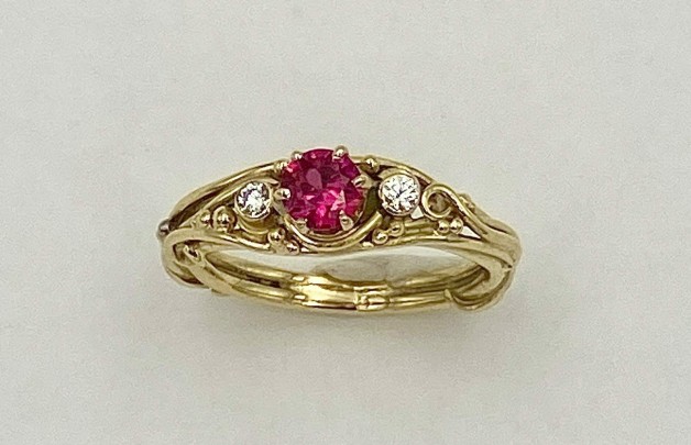 18k Ruby and Diamond Ring