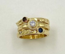 Stacking Sapphire and Diamond Rings Stacking Sapphire and Diamond Rings