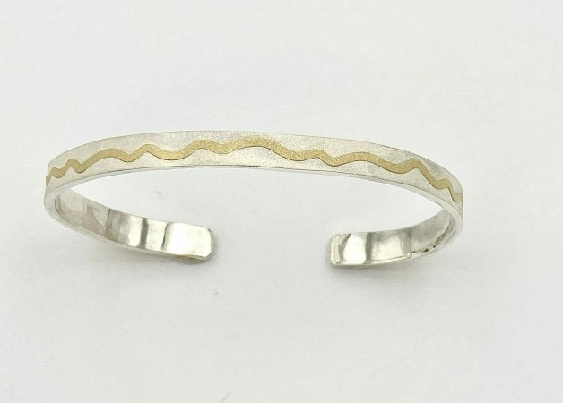 18k Gold and Sterling Silver River Bracelet