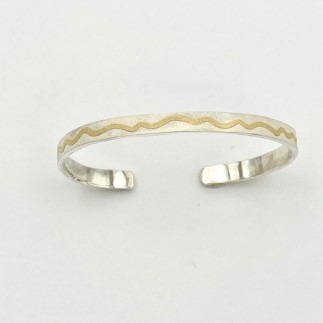8k yellow gold and sterling silver bracelet
