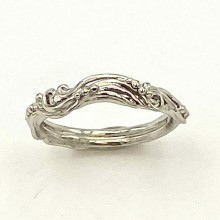 Platinum Viney Wedding Band