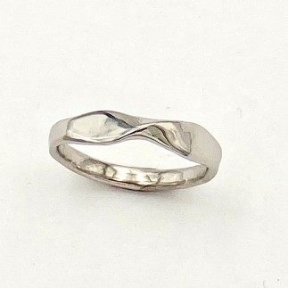 950 platinum men's ring with one twist. Available within 2 weeks of purchase. Available also in 18k  yellow gold or 18k pink gold. Call for email for pricing.