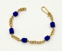 Lapis and 22k Gold Bracelet