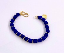 Lapis and 22k Gold Bracelet