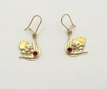 Ruby Comet Earrings