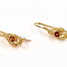 Delicate Orange Sapphire Dangles