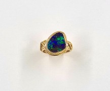 Men’s boulder opal ring