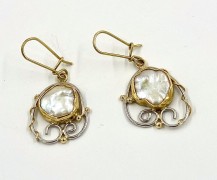 18k, 22k and Platinum Keshi Pearl Earrings