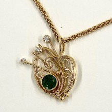 Teal Sapphire Pendant