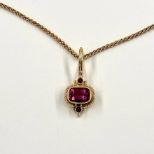 Tourmaline and Ruby Pendant