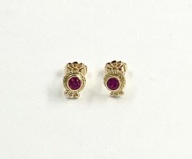 Burmese Ruby Studs