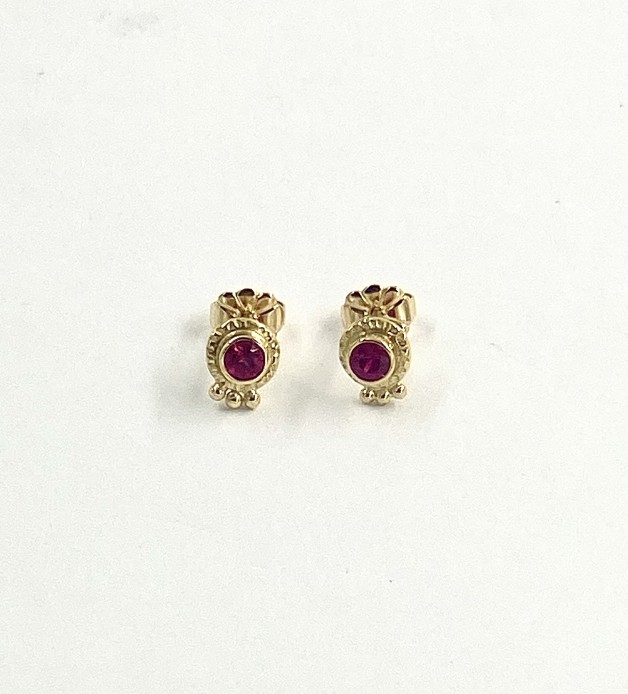 Burmese Ruby Studs