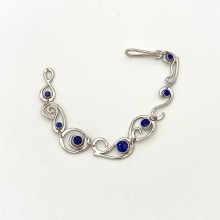 Platinum Bracelet with Blue Sapphire