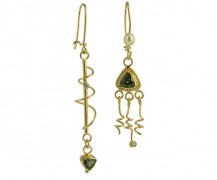 “Lorrie’s Earrings” Tourmalines and diamonds in 18k gold