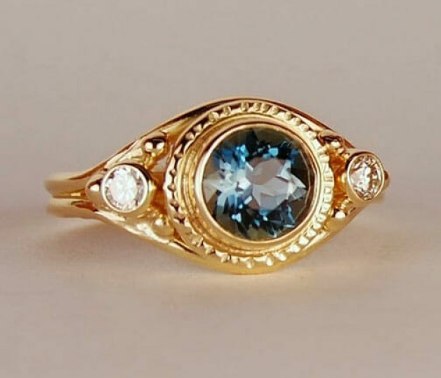 This is a beautiful aquamarine in a ring. Boston Cambridge