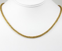 Hand made 22k gold double loop in loop chain