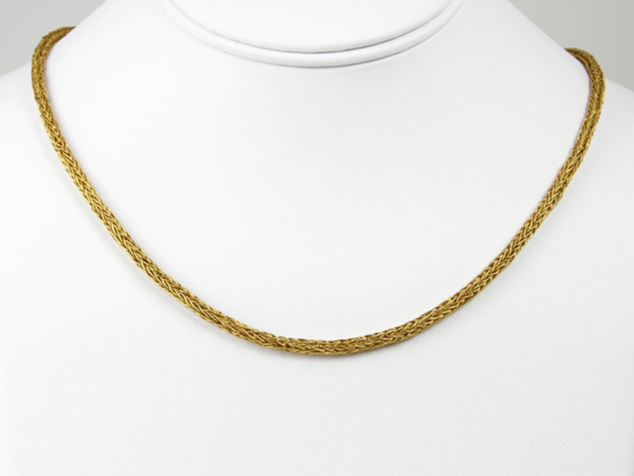 Hand made 22k gold double loop in loop chain Spirer Jewelers