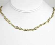 “Moonbeams Necklace” in 18k gold with diamonds